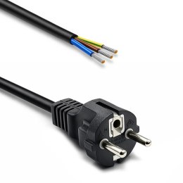 Qoltec Przewód zasilający SCHUKO CEE 7/7 | miedź Cu | odizolowany lutowany | 3x1.00 mm² | 1.8m
