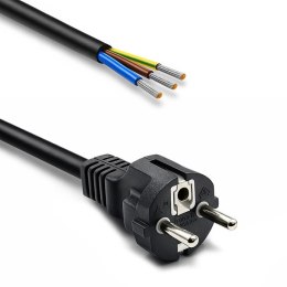 Qoltec Przewód zasilający SCHUKO CEE 7/7 | miedź Cu | odizolowany lutowany | 3x1.50 mm² | 3m