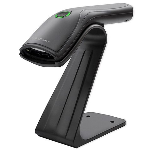 Qoltec Skaner czytnik kodów kreskowych + stojak na skaner | 1D | USB