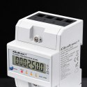 Qoltec Trójfazowy elektroniczny licznik z resetem | miernik zużycia energii na szynę DIN | 400V | 100A | LCD | LED | 4P