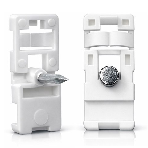 Qoltec Uchwyt / Klip do kabli | 15x13mm | naścienny