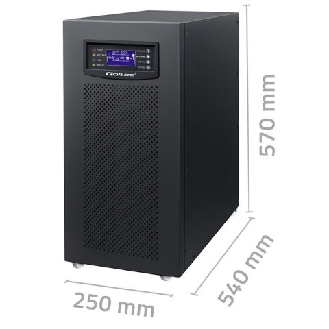 Qoltec Zasilacz awaryjny UPS 3 - fazowy | 15kVA | 12KW | LCD | EPO | USB | On-line | High frequency