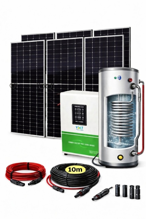 Zestaw solarny do grzania wody bojlera Green Boost Pro 5000/2730W Sinus Bypass