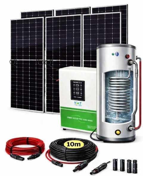Zestaw solarny do grzania wody bojlera Green Boost Pro 5000/2730W Sinus Bypass