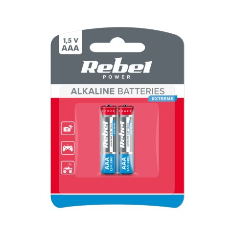 Baterie alkaliczne REBEL EXTREME LR03 2szt./bl.