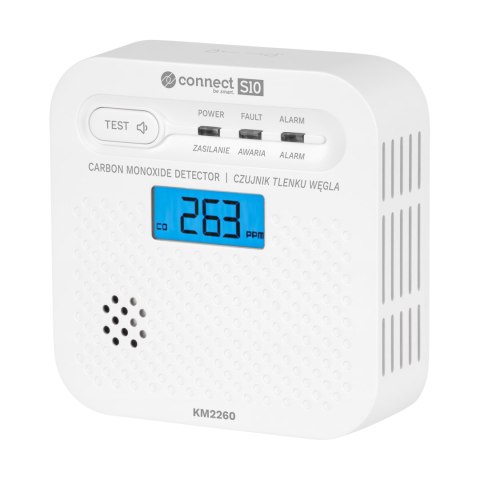 Czujnik czadu, tlenku węgla Kruger&Matz Connect S10 Tuya EN 50921