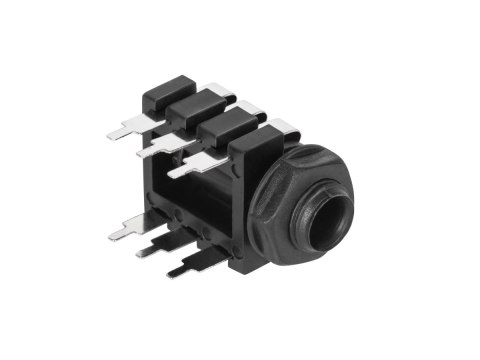 Gniazdo Jack 6.3mm stereo druk.plast