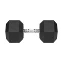 Hantel żeliwny gumowany HEX 32,5 kg REBEL ACTIVE