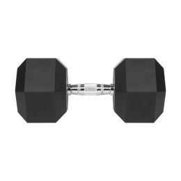 Hantel żeliwny gumowany HEX 32,5 kg REBEL ACTIVE