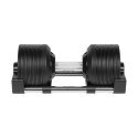Hantel żeliwny regulowany automat 36 kg, skok co 1kg, REBEL ACTIVE