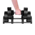 Hantel żeliwny regulowany automat 36 kg, skok co 2kg, REBEL ACTIVE