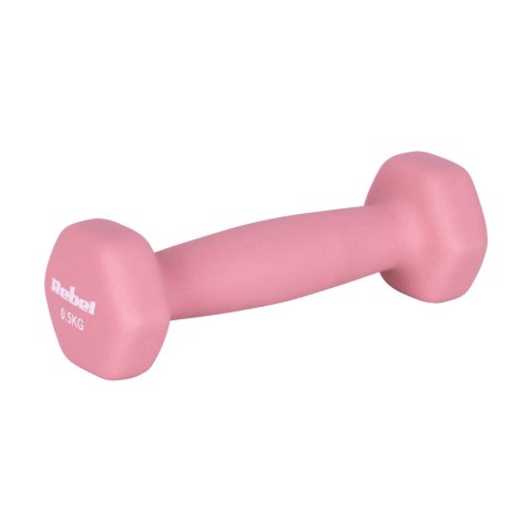 Hantelki żeliwne neoprenowe HEX 2x0.5kg, REBEL ACTIVE