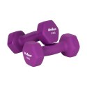 Hantelki żeliwne neoprenowe HEX 2x2.5kg, REBEL ACTIVE