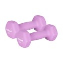 Hantelki żeliwne neoprenowe HEX 2x2kg, REBEL ACTIVE