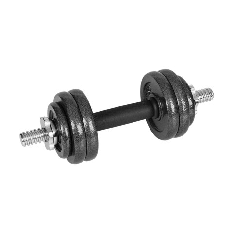 Hantle żeliwne regulowane w walizce z gryfem, zestaw 15kg REBEL ACTIVE
