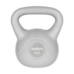 Kettlebell bitumiczny 22 kg szary REBEL ACTIVE