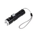 Latarka aluminiowa 3W Rebel (ZOOM, wtyk USB)