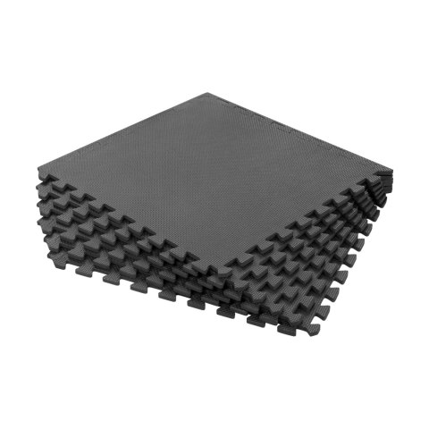 Mata ochronna pod sprzęt fitness i do ćwiczeń na siłowni, puzzle 60x60cm, zestaw 6 szt., 180x120cm, REBEL ACTIVE