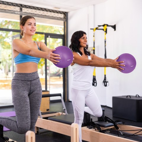 Mini piłka gimnastyczna do pilates rehabilitacyjna 25cm, kolor fioletowy, REBEL ACTIVE