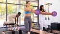 Mini piłka gimnastyczna do pilates rehabilitacyjna 25cm, kolor fioletowy, REBEL ACTIVE