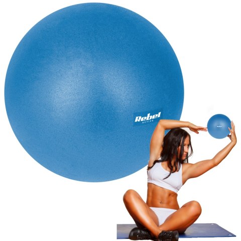 Mini piłka gimnastyczna do pilates rehabilitacyjna 25cm, kolor niebieski , REBEL ACTIVE