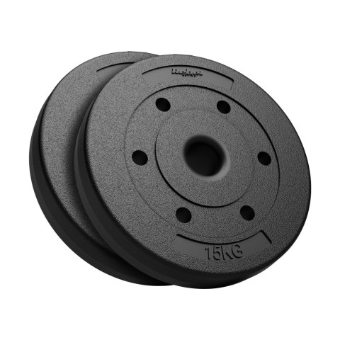 Obciążenie bitumiczne olimpijskie zestaw 2x15kg, otwór 51mm , REBEL ACTIVE