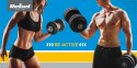 Obciążenie żeliwne olimpijskie 20kg, otwór 51mm, talerz z uchwytami, REBEL ACTIVE