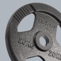 Obciążenie żeliwne olimpijskie 20kg, otwór 51mm, talerz z uchwytami, REBEL ACTIVE