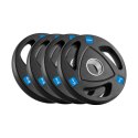 Obciążenie żeliwne olimpijskie gumowane zestaw 4x5kg, otwór 51mm , REBEL ACTIVE
