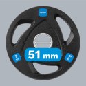 Obciążenie żeliwne olimpijskie gumowane zestaw 4x5kg, otwór 51mm , REBEL ACTIVE