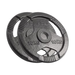 Obciążenie żeliwne olimpijskie zestaw 2x10kg, otwór 51mm, talerz z uchwytami, REBEL ACTIVE
