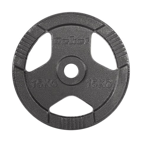 Obciążenie żeliwne olimpijskie zestaw 2x15kg, otwór 51mm, talerz z uchwytami, REBEL ACTIVE