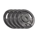 Obciążenie żeliwne olimpijskie zestaw 4x2.5kg, otwór 51mm, talerz z uchwytami, REBEL ACTIVE