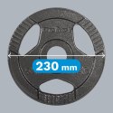 Obciążenie żeliwne olimpijskie zestaw 4x5kg, otwór 51mm, talerz z uchwytami, REBEL ACTIVE