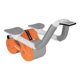 Przyrząd do ćwiczenia mięśni brzucha z timerem, AB roller Wheel AB-3 , kolor szaro-pomarańczowy , REBEL ACTIVE