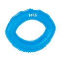 Silikonowy ściskacz do rąk do rehabilitacji rąk, 0 - 14 kg , niebieski , REBEL ACTIVE