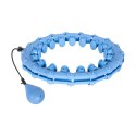 Smart Hula Hop odchudzające koło z wypustkami i obciążeniem 50cm, niebieskie, REBEL ACTIVE
