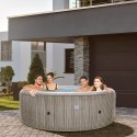 Spa ogrodowe, basen pompowany, hydromasaż AVENLI NICE 6 osobowe 204x70 silver