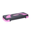 Step do aerobiku i ćwiczeń fitness, 3 stopnie, 78cm, szaro-fioletowy, REBEL ACTIVE