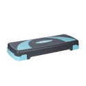 Step do aerobiku i ćwiczeń fitness, 3 stopnie, 78cm, szaro-niebieski, REBEL ACTIVE