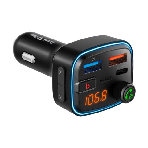 Transmiter samochodowy FM z funkcją bluetooth (2x USB + USB-C)