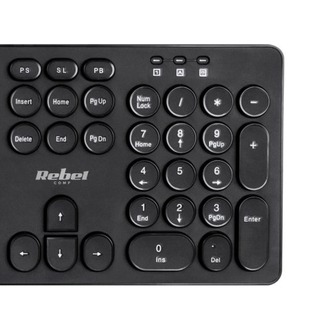 Zestaw klawiatura i mysz bezprzewodowa Rebel WS400