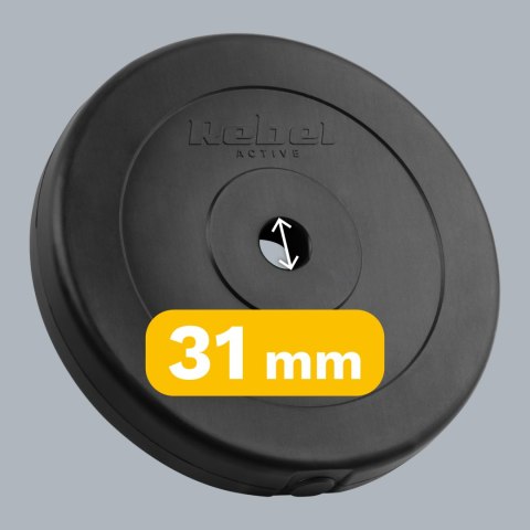 Obciążenie bitumiczne zestaw 2x10kg, otwór 31mm, talerz klasyczny, REBEL ACTIVE