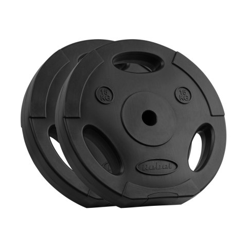 Obciążenie bitumiczne zestaw 2x15kg, otwór 31mm, talerz z uchwytami, REBEL ACTIVE