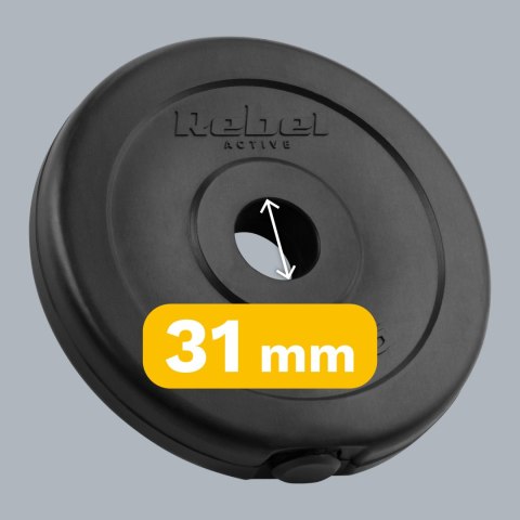 Obciążenie bitumiczne zestaw 4x1.25kg, otwór 31mm, talerz klasyczny, REBEL ACTIVE