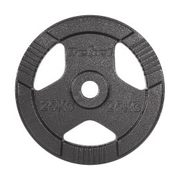 Obciążenie żeliwne olimpijskie 25kg, otwór 51mm, talerz z uchwytami, REBEL ACTIVE