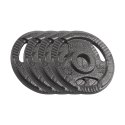 Obciążenie żeliwne zestaw 4x1.25kg, otwór 31mm, talerz z uchwytami, REBEL ACTIVE