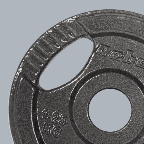 Obciążenie żeliwne zestaw 4x1.25kg, otwór 31mm, talerz z uchwytami, REBEL ACTIVE