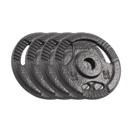 Obciążenie żeliwne zestaw 4x2.5kg, otwór 31mm, talerz z uchwytami, REBEL ACTIVE