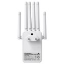 Qoltec Wzmacniacz sygnału WiFi 6 | Repeater | Access Point | AX1200 Mb/s | 6 Anten | 2x RJ45 | 128MB